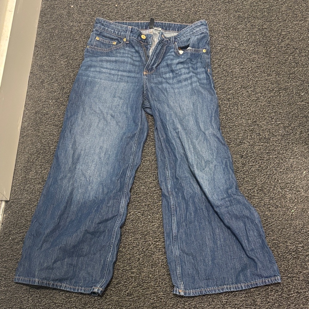H&M Blue Super Baggy Wide Leg Women's Jeans